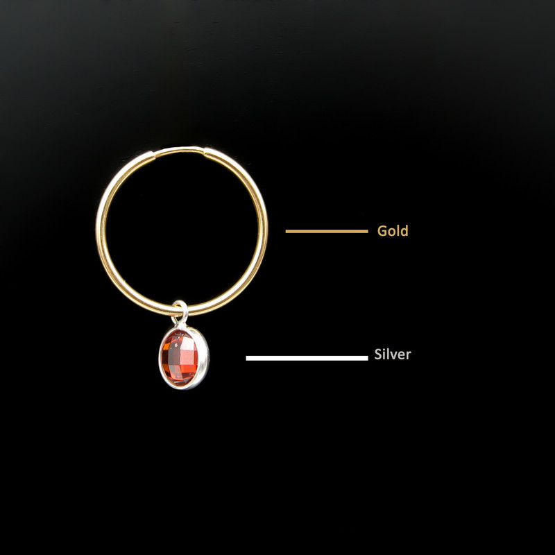 گوشواره طلا 18 عیار زنانه مانچو مدل efgs045