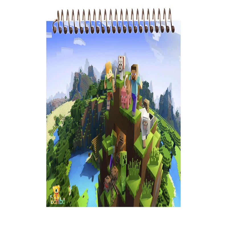 دفترچه نقاشی 100 برگ بانیبو مدل ماینکرافت کد 2714