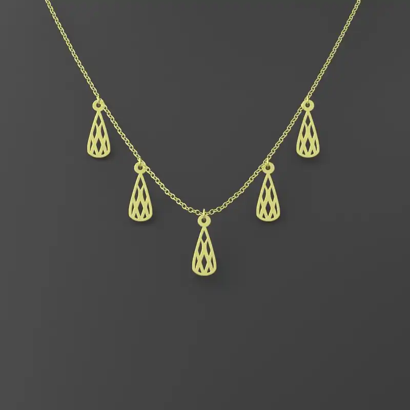 گردنبند طلا 18 عیار زنانه مدوپد مدل هندسی کد RNA10217