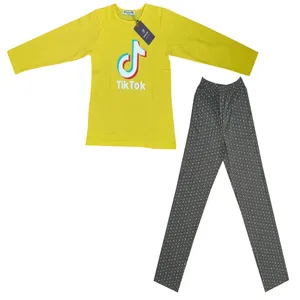 ست تی شرت و شلوار دخترانه مدل Tik z