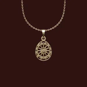 گردنبند طلا 18 عیار زنانه مدوپد مدل هندسی کد X2-1-1059