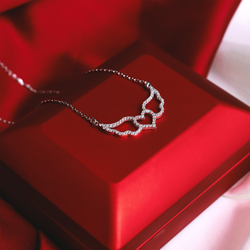 گردنبند نقره زنانه جی تی ای مدل بال فرشته