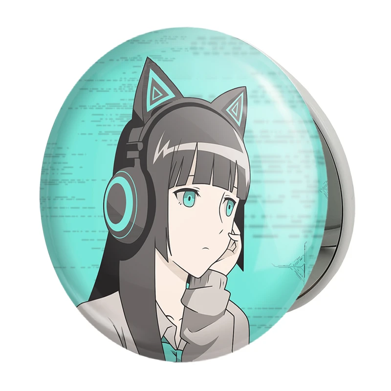 آینه جیبی خندالو طرح هیدومی انیمه فولی کولی Fooly Cooly مدل تاشو کد 23584 