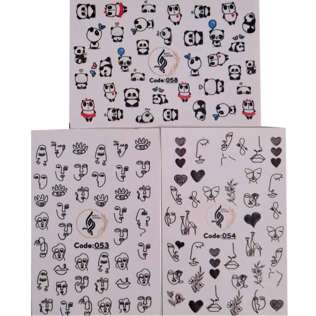 برچسب لنز ناخن رویاسنتر مدل 2LL مجموعه 3 عددی