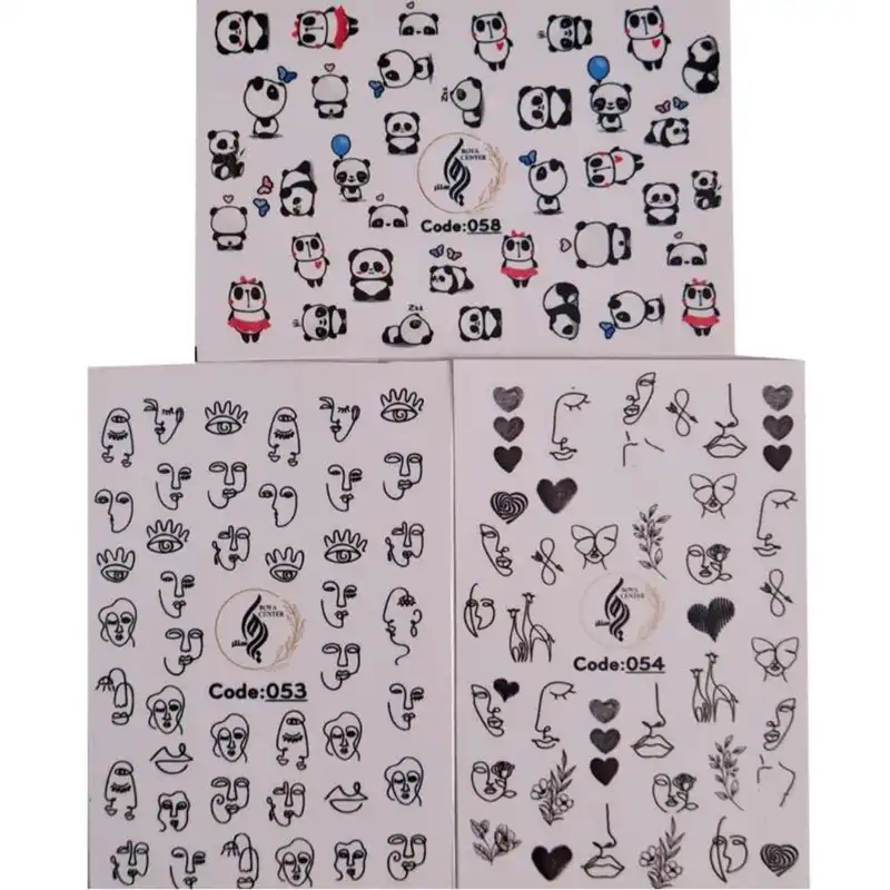 برچسب لنز ناخن  رویاسنتر مدل 2LL مجموعه 3 عددی