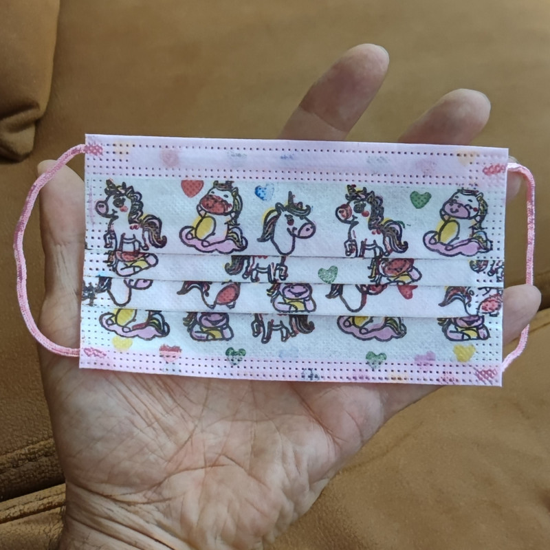 ماسک تنفسی کودک وحدت مدل unicorn بسته 30 عددی