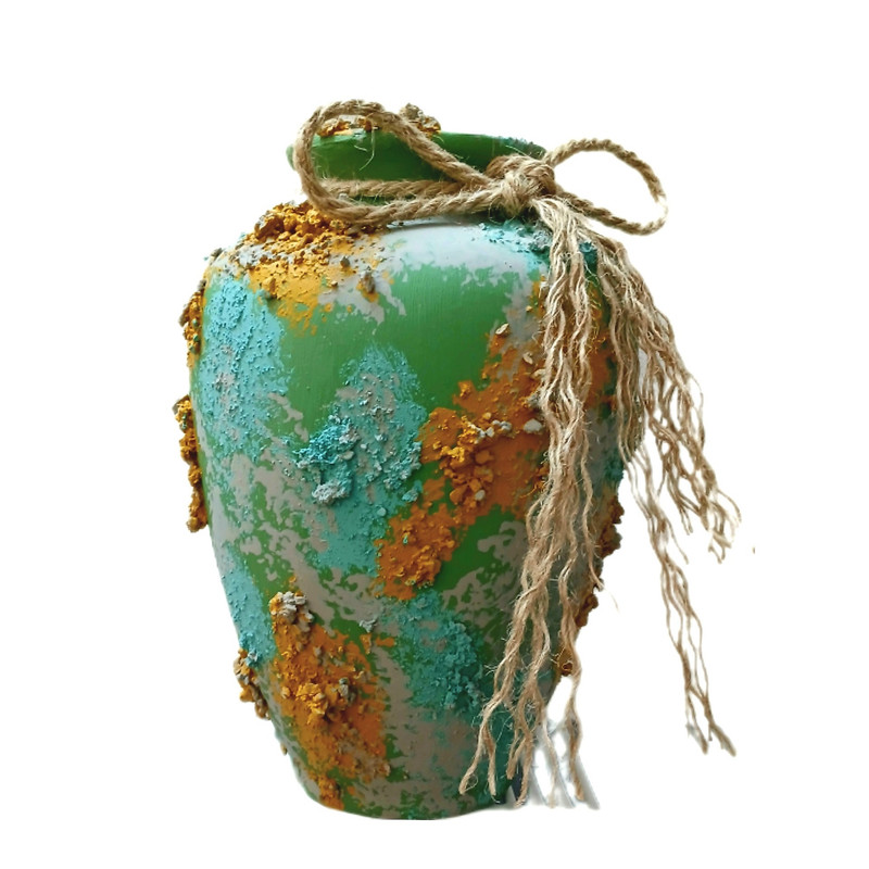 گلدان سفالی مدل پتینه