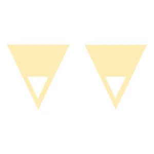 گوشواره طلا 18 عیار زنانه کرابو طرح مثلث مدل Kr5178