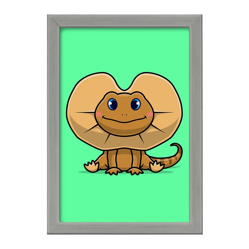 تابلو خندالو طرح حیوانات بامزه مارمولک کد 29642