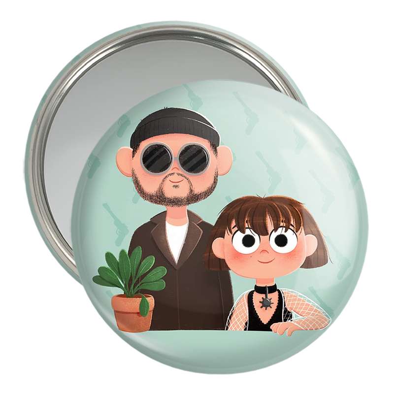 آینه جیبی خندالو مدل لئون و ماتیلدا  کد 3151