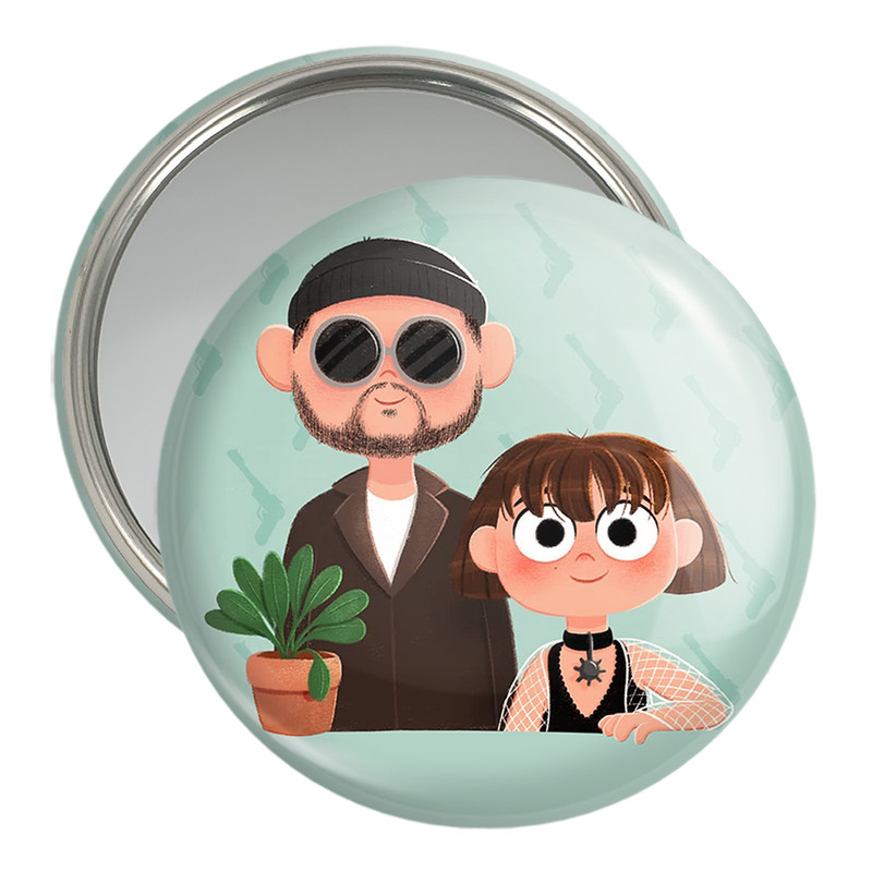 آینه جیبی خندالو مدل لئون و ماتیلدا  کد 3151