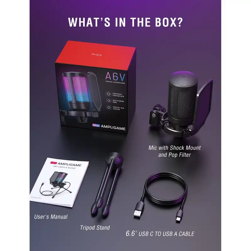 میکروفن کندانسر گیمینگ فای فاین مدل A6V