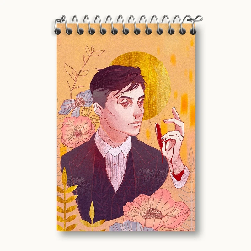 دفتر یادداشت 50 برگ خندالو مدل پیکی بلایندرز (Peaky Blinders) کد F162