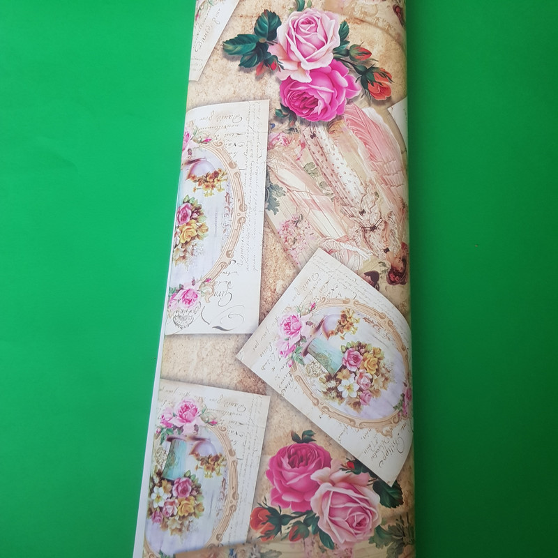کاغذ کادو مدل گل بسته 3 عددی
