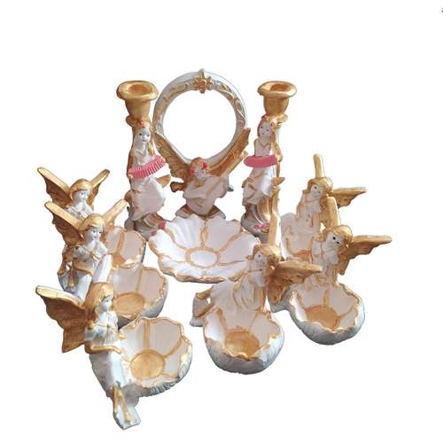 مجموعه ظروف هفت سین 10 پارچه مدل فرشته بالدار