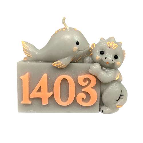 شمع مدل 1403 طرح نهنگ و اژدها
