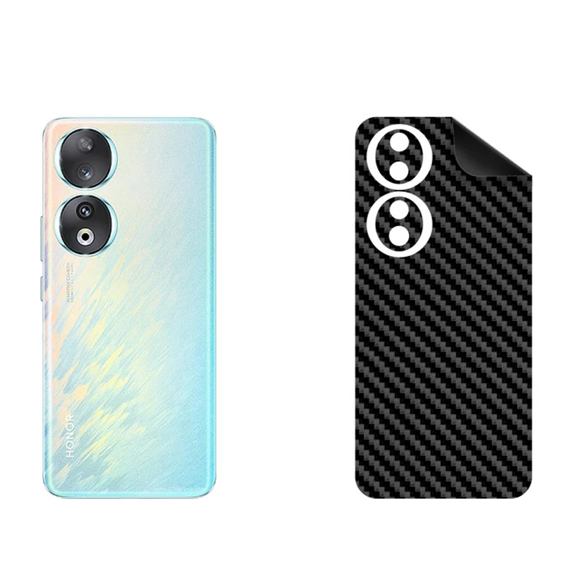 برچسب پوششی بستور مدل BT-Fiber طرح فیبر کربن مناسب برای گوشی موبایل آنر 90