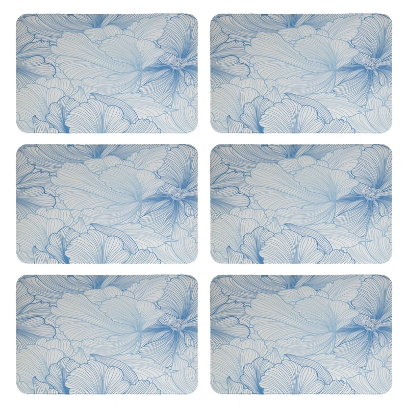 زیربشقابی طرح گل کد 9065 بسته 6 عددی 