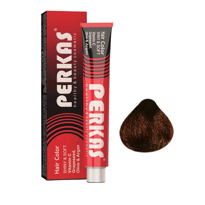 رنگ مو پرکاس شماره 5.43 حجم 100 میلی‌لیتر رنگ قهوه ای سولار روشن