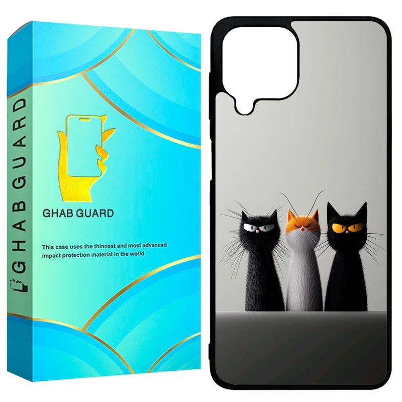 کاور قاب گارد طرح گربه مدل GCHPA224 مناسب برای گوشی موبایل سامسونگ Galaxy A22 4G / M22 4G / M32 4G