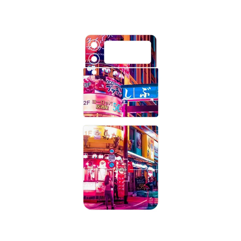 برچسب پوششی ماهوت مدل Tokyo City مناسب برای گوشی موبایل سامسونگ Galaxy Z Flip3 5G