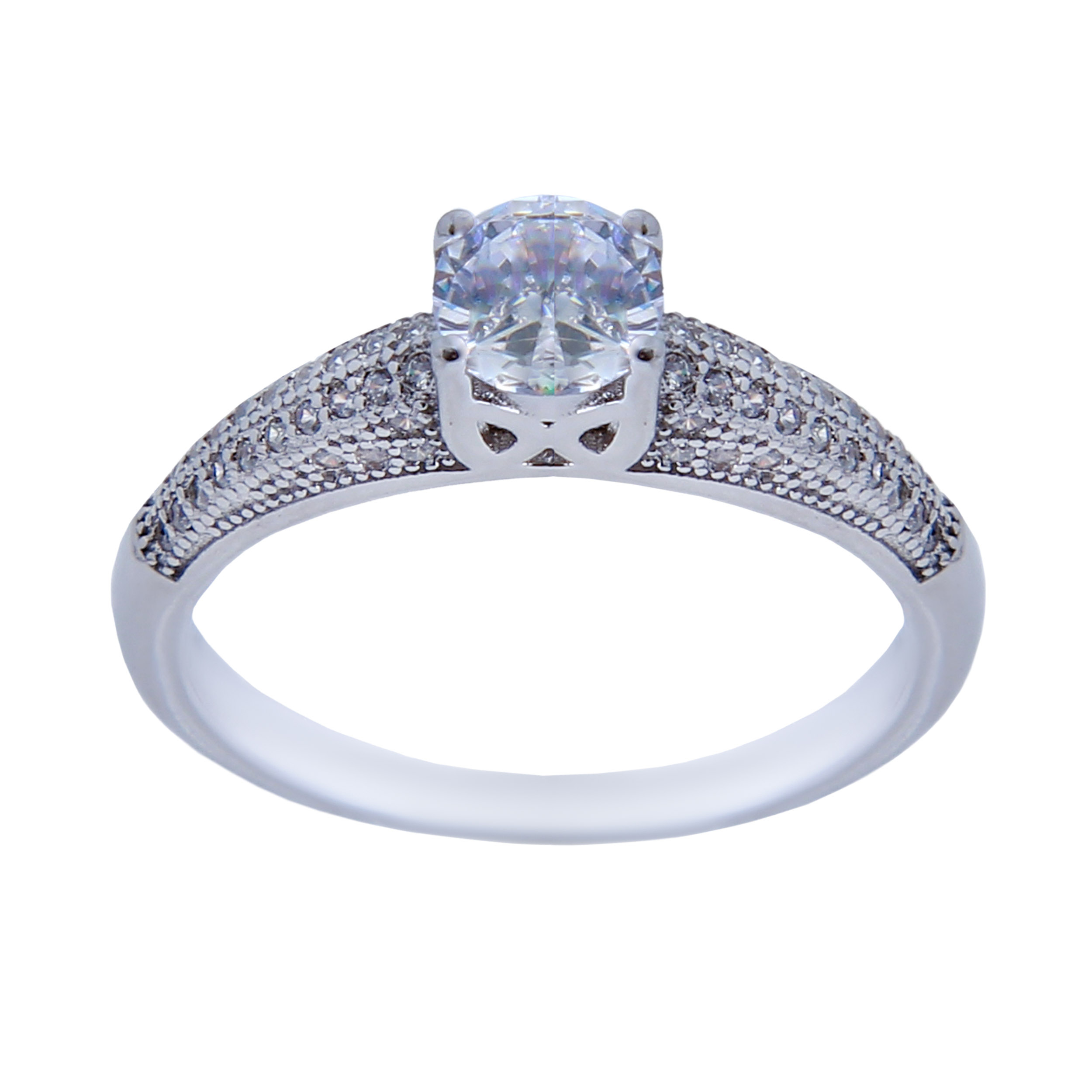  انگشتر نقره زنانه بازرگانی میلادی کد AWR_429