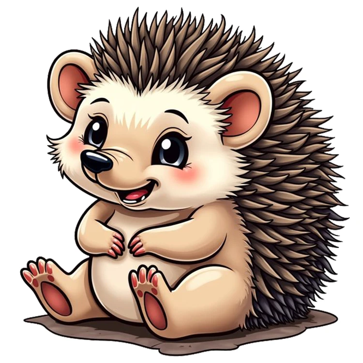 استیکر پارچه و لباس پاد آفرین مدل جوجه تیغی کد DKST628