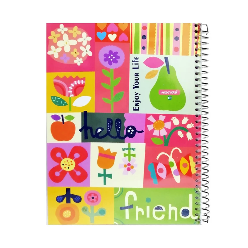 دفتر مشق 60 برگ مکث نوت طرح گل کد 1007