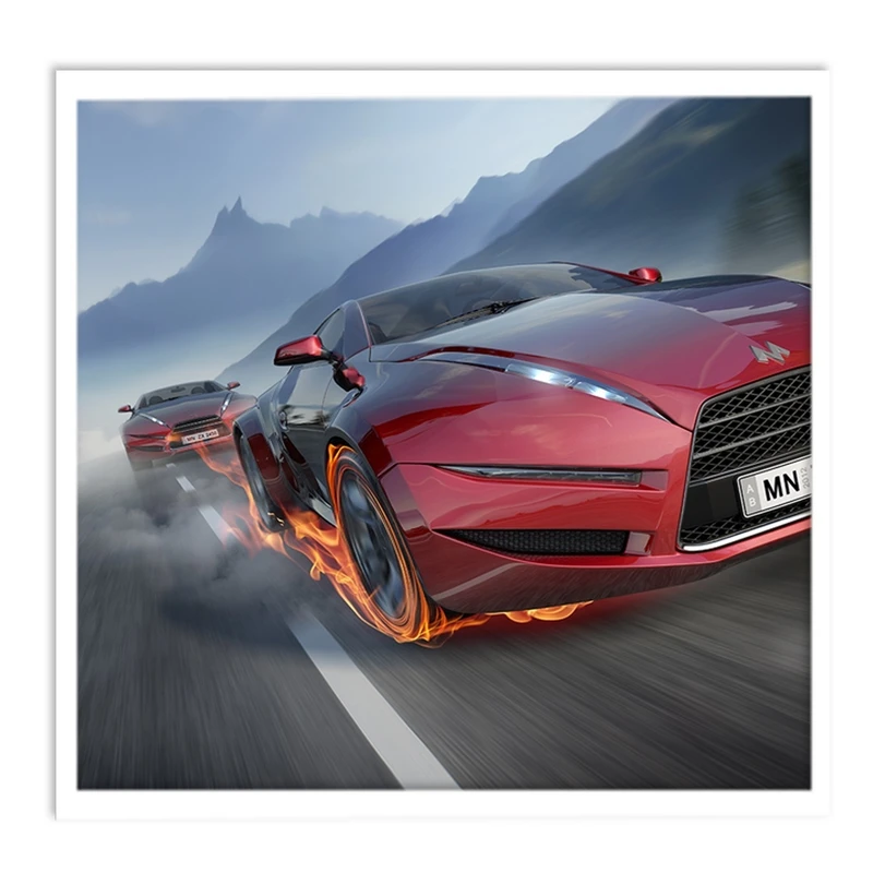 تابلو نوری بکلیت طرح ماشین اسپرت مسابقه ای مدل W-S1586