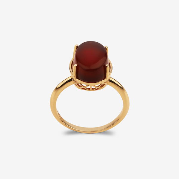 انگشتر طلا کم اجرت 18 عیار زنانه گلدم مدل R344003 سایز 56