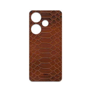 MAHOOT Brown-Snake-Leather Cover Sticker for Xiaomi Poco F6