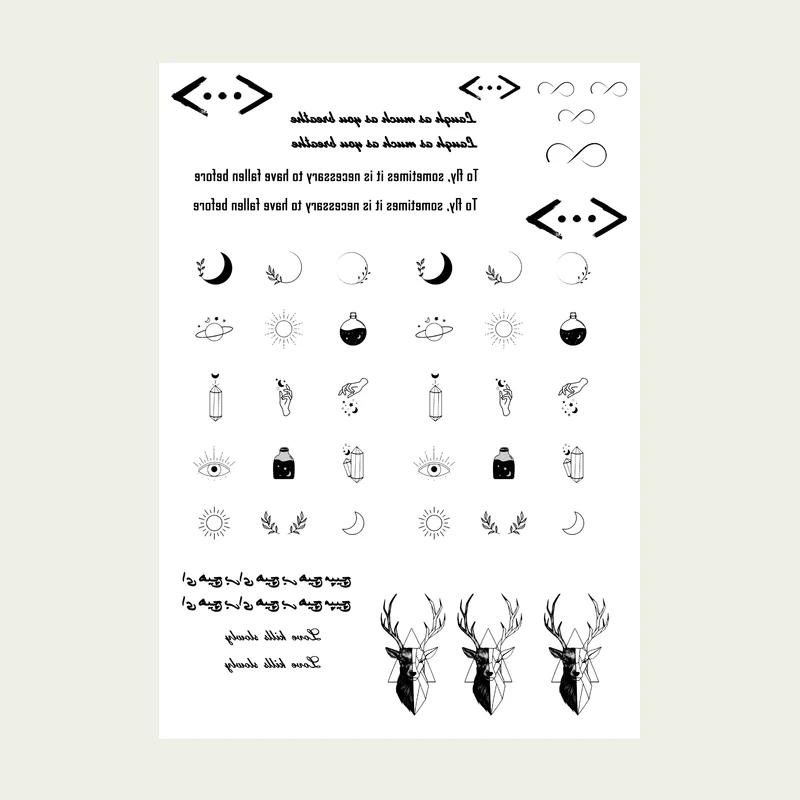 عکس شماره 2 : تتو موقت مدل مردانه مجموعه 400 عددی به همراه اسپری تتو موقت