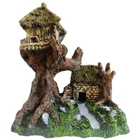 ماکت تزیینی آکواریوم مدل کلبه جنگلی