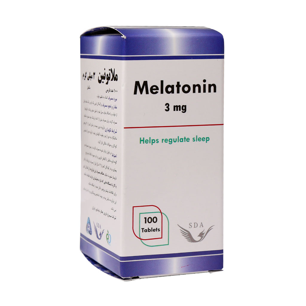 قرص ملاتونین 3 میلی گرم سیمرغ دارو عطار بسته 100 عددی