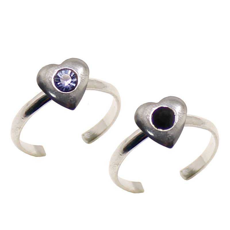 بند انگشتی زنانه طرح قلب کد RKH_1175 مجموعه 2 عددی