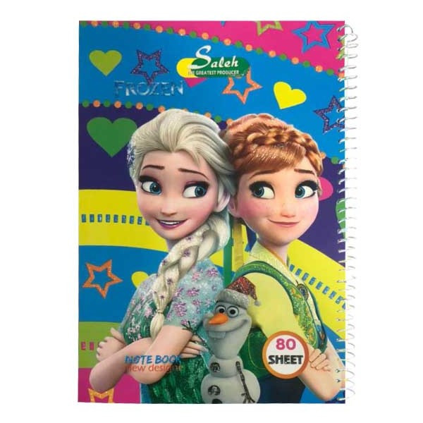 دفتر مشق 80 برگ صالح طرح دو خواهر کد 1109