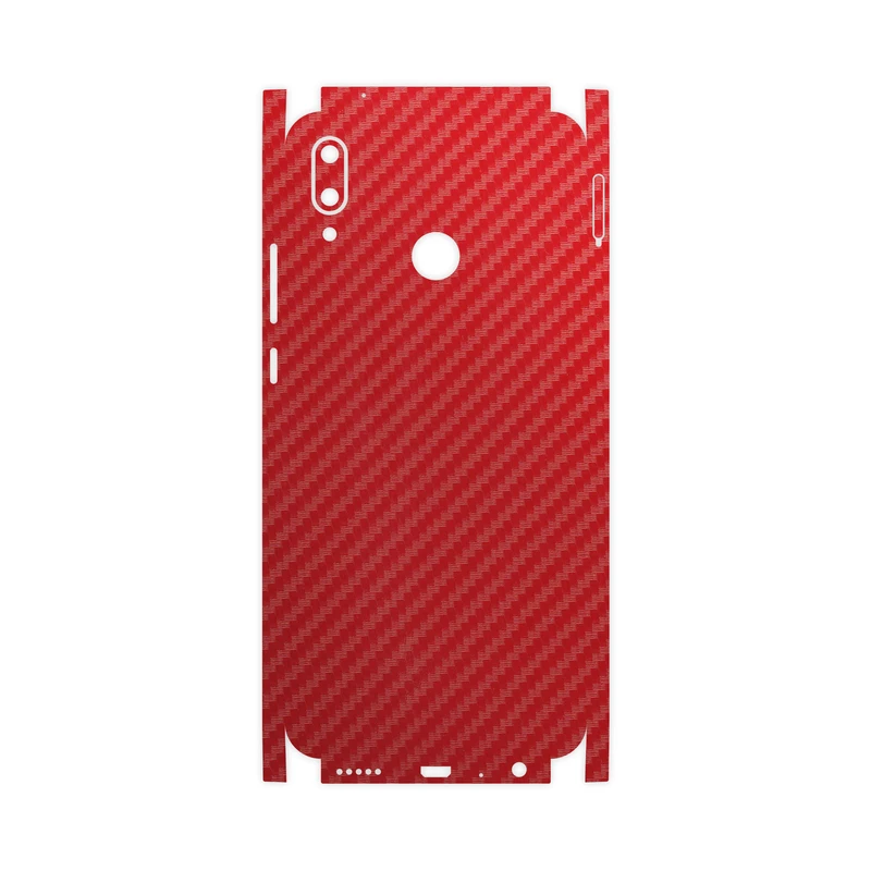 برچسب پوششی ماهوت مدل Red-Fiber-FullSkin مناسب برای گوشی موبایل هوآوی Y9 2019