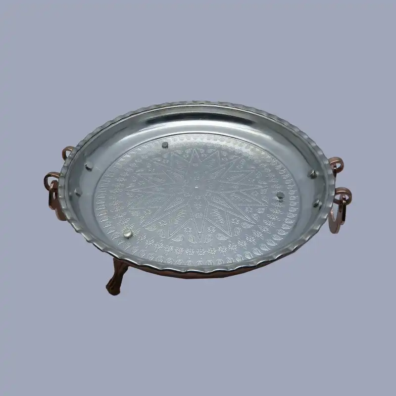 شیرینی خوری مسی مدل پایه کوتاه کد S_4204