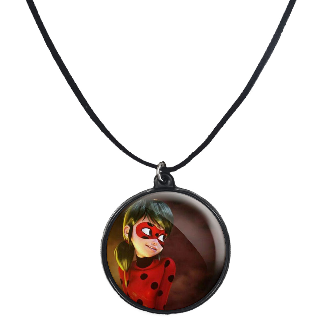 گردنبند پرمانه طرح کفشدوزکی کد pmb.1872 مدل دو طرفه