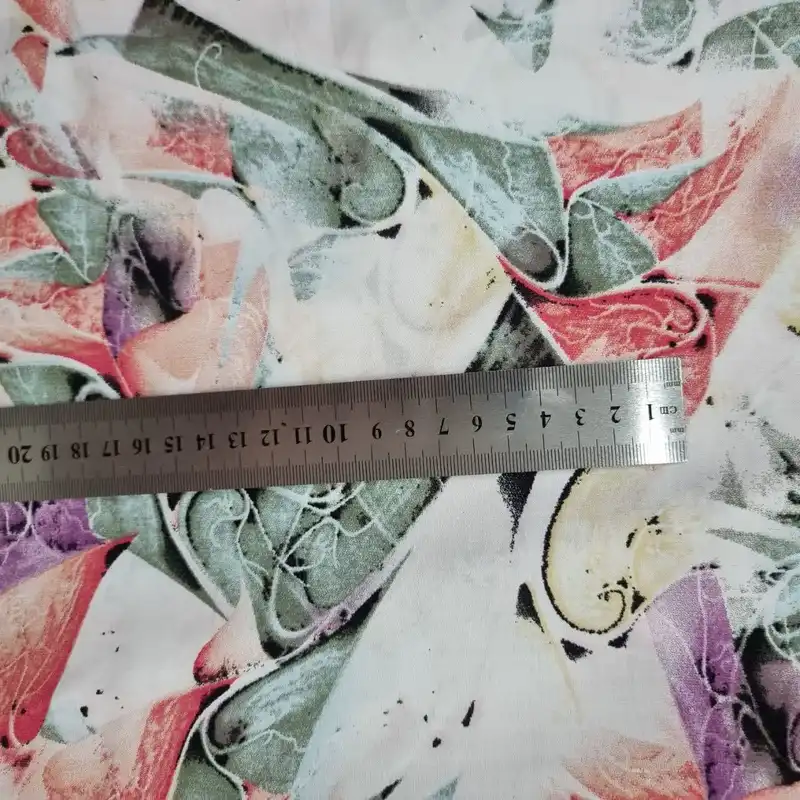 پارچه لباس مدل کودری نخی طرح آبرنگی کد A