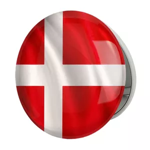 آینه جیبی خندالو طرح پرچم دانمارک مدل تاشو کد 20659 