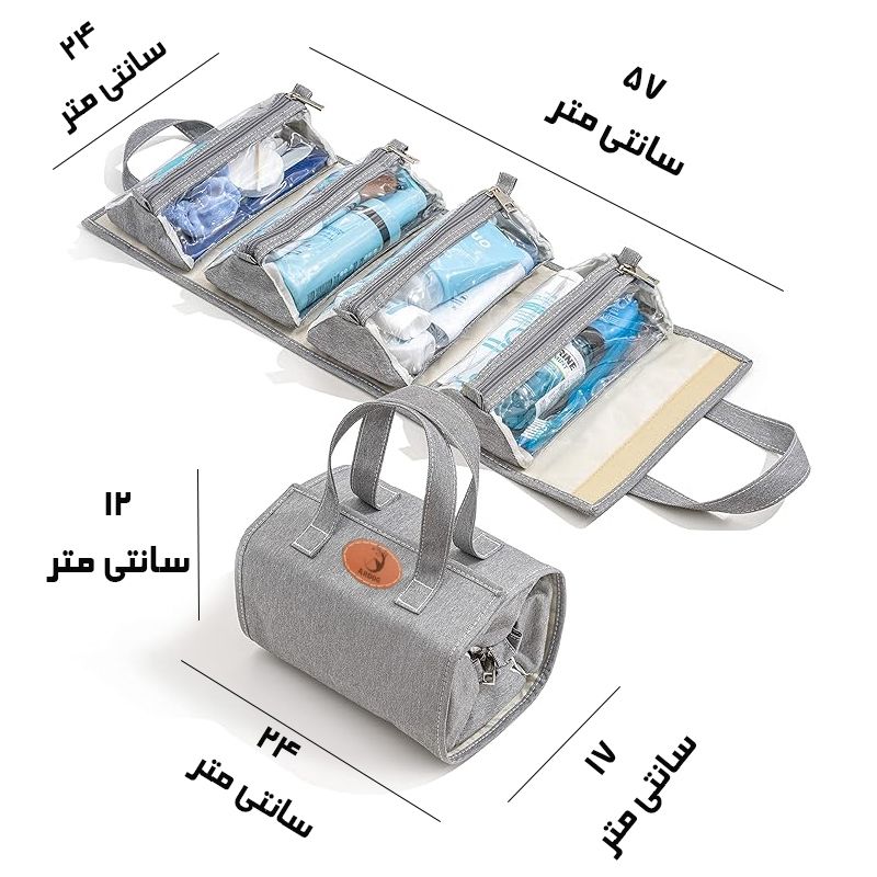 کیف لوازم آرایش و گریم زنانه آردوج مدل رولی -  - 3