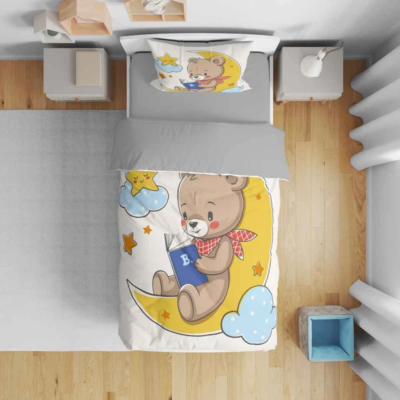 سرویس روتختی نوپه هوم مدل خرس T5929 یک نفره 5 تکه