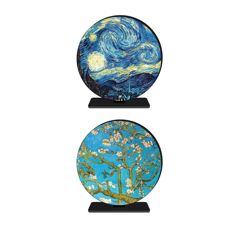 استند رومیزی تزیینی مدل آثار هنری ونگوگ طرح شب پرستاره کد 88 مجموعه 2 عددی