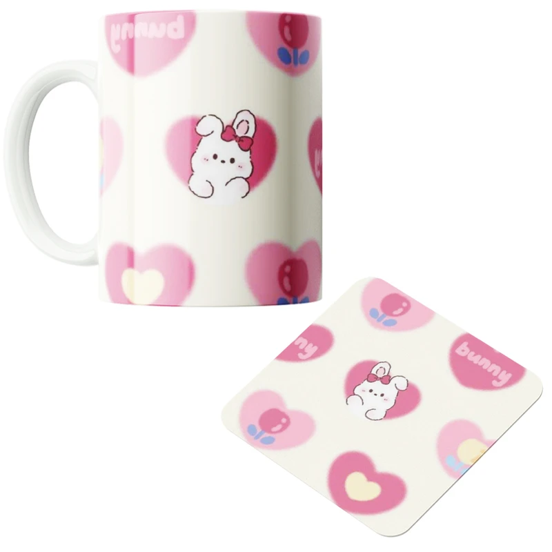 ماگ پاد آفرین مدل فانتزی کد ۴۹ همراه با زیر لیوانی