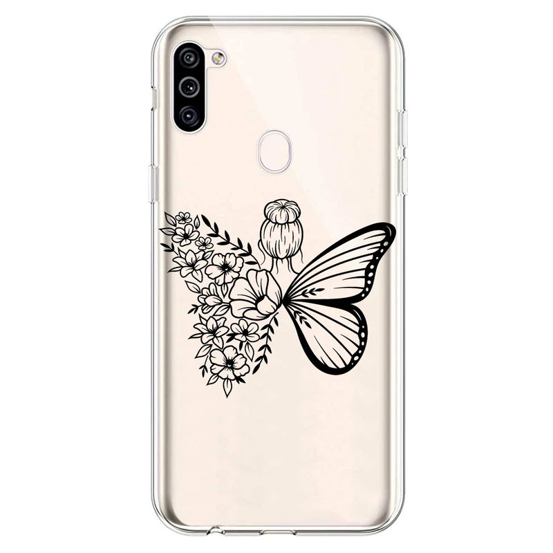 کاور مگافون طرح دختر پروانه ای مدل C53-B مناسب برای گوشی موبایل سامسونگ Galaxy A11 / M11         