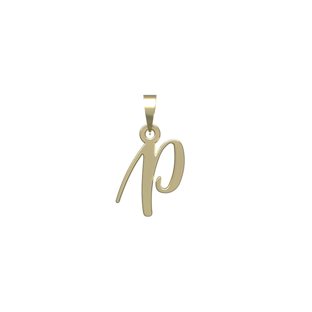 آویز گردنبند طلا 18 عیار زنانه مدوپد مدل حرف p کد PA1-10888 -  - 2