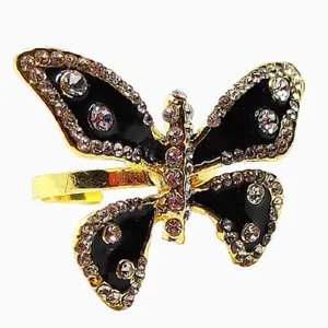 انگشتر زنانه مدل پروانه نگین دار کد modex08