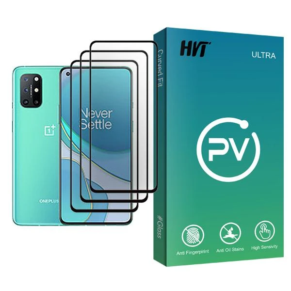 محافظ صفحه نمایش اچ وی تی مدل PV Glass MIX003 مناسب برای گوشی موبایل وان پلاس 8T بسته سه عددی