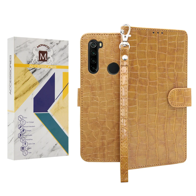 کیف کلاسوری موناکو مدل Cayenne مناسب برای گوشی موبایل شیائومی Redmi Note 8  به همراه بند آویز